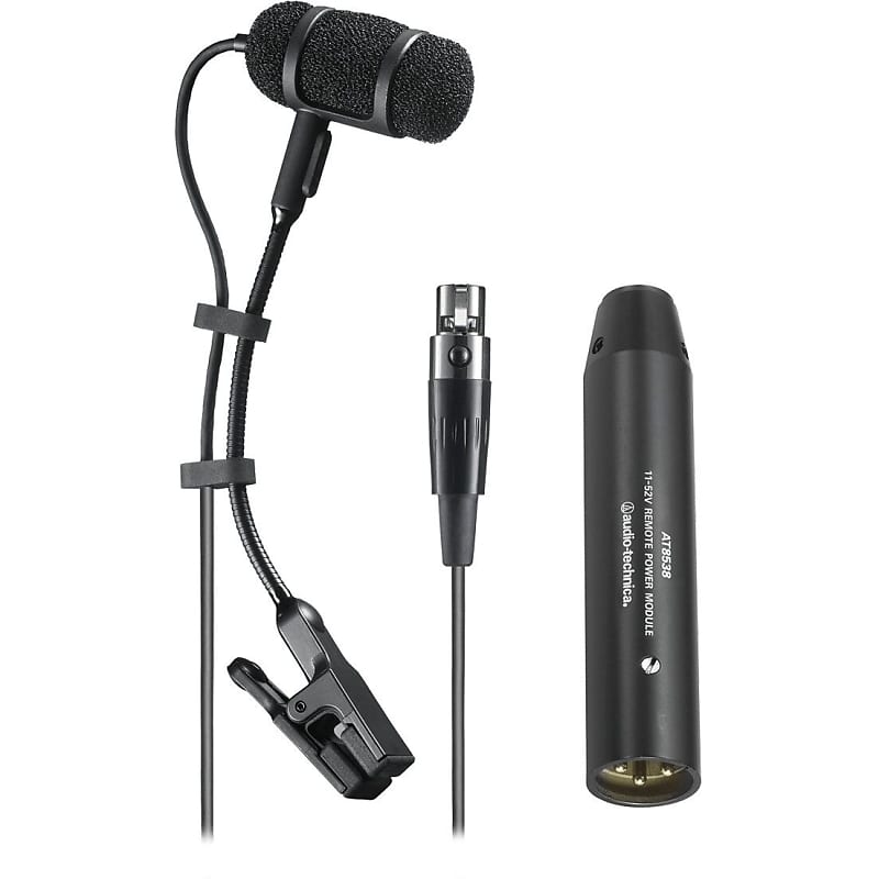 Audio-Technica PRO35 Cardioid Condenser Clip-on Instrument Microphone, Wired - XLR power module image 1