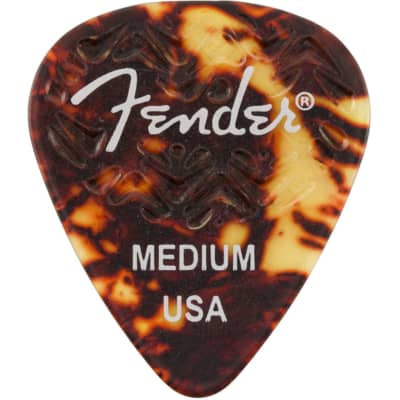 Fender 351 Shape Wavelength Celluloid Guitar Picks, Medium, 6-Pack image 1