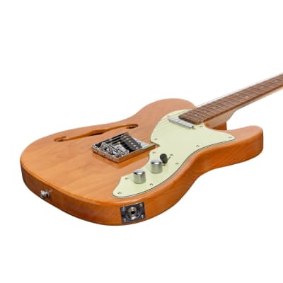 J&D Luthiers Thinline TE-Style Electric Guitar (Natural Gloss) image 6