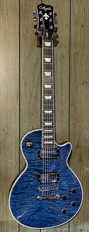 Agile AL-3100 Blue Quilted Top electric guitar | Reverb