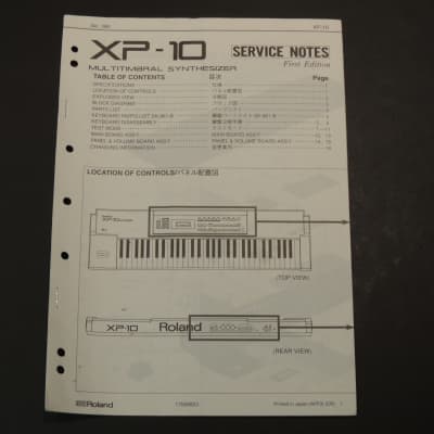 Roland XP-10 Service Manual [Three Wave Music]