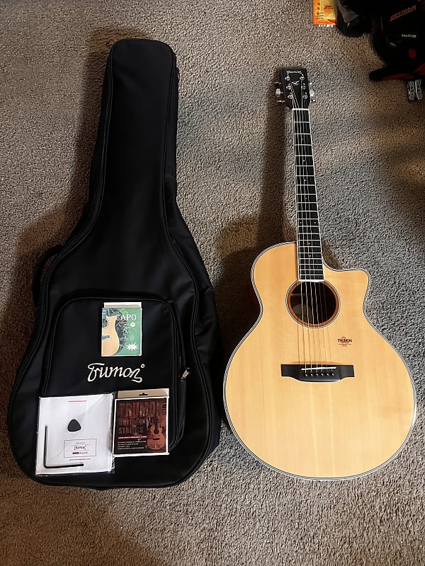 Acoustic Guitar w/ Case (Trumon TF05) - Beginner Bundle - BRAND NEW image 1