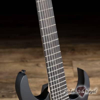 Ibanez RGIXL7 Iron Label 7-String Guitar – Black Flat image 4