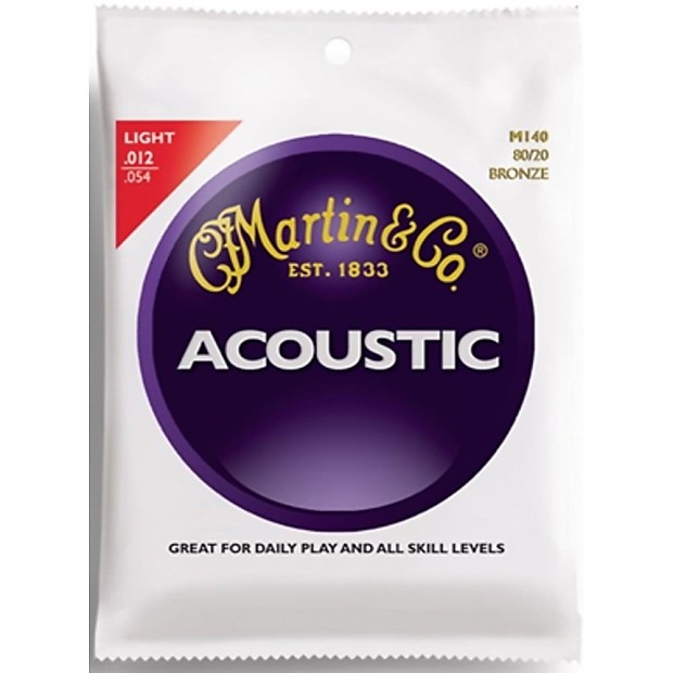Martin M-140 80/20 Bronze Light Acoustic Strings image 1
