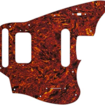 WD Custom Pickguard For Fender 2018-Present Made In Mexico Player Series Jaguar #05W Tortoise Shell/White