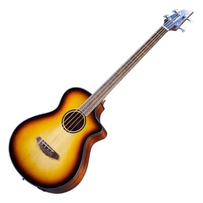 Breedlove Discovery S Concert Edgeburst CE Sitka Acoustic Electric Bass Guitar image 2