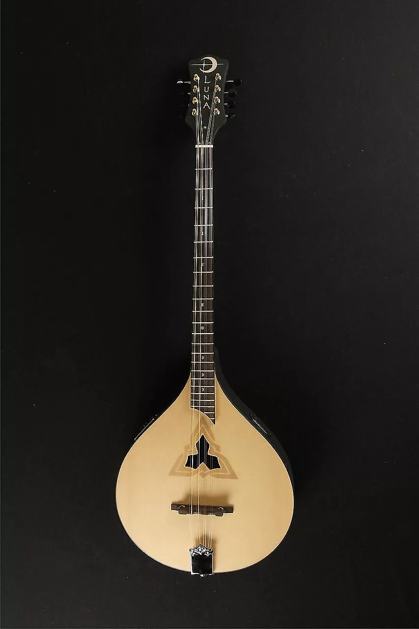 Luna Trinity Bouzouki AcousticElectric Guitar Natural Reverb