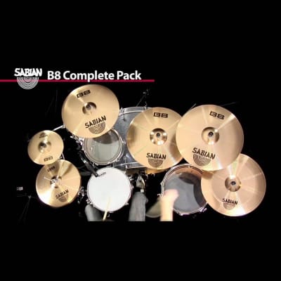Sabian B8X First Pack w/14" Hi Hat Cymbals, 16" Crash image 2