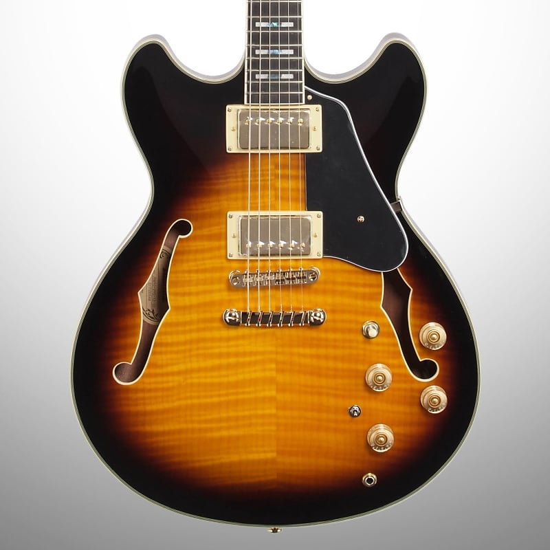 Ibanez JSM10 Semi-hollowbody Electric Guitar (with Case), Vintage Yellow Sunburst image 1
