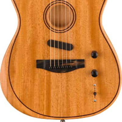 Fender American Acoustasonic Telecaster Acoustic Electric Guitar. All-Mahogany, Ebony Fingerboard, Natural image 2