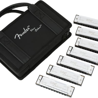 FENDER - Blues Deluxe Harmonica  Pack of 7  with Case - 0990701049 image 1