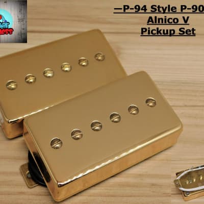 Guitar Madness P-94 Style Humbucker sized P-90 Pickups  (Alnico 5) Gold image 6