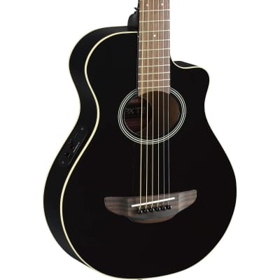 Yamaha APXT2 3/4-size Thin-line Cutaway Acoustic-Electric Guitar - Black image 1