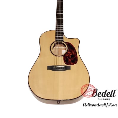 Bedell Limited Edition Dreadnought Cutaway Adirondack Spruce Figured Koa handcrafted electronics guitar image 8