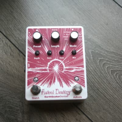 EarthQuaker Devices Astral Destiny Octal Octave Reverberation Odyssey 2021 - Present - White Sparkle / Red Print image 1