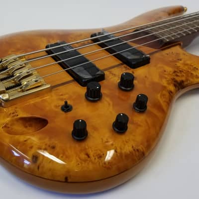 Ibanez SR800AM 4 String Electric Bass Guitar in Amber image 4