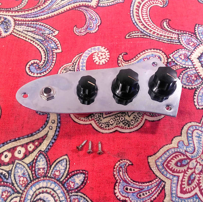VINTAGE EARLY 1973 FENDER JAZZ BASS LOADED CONTROL PLATE w/ Reverb