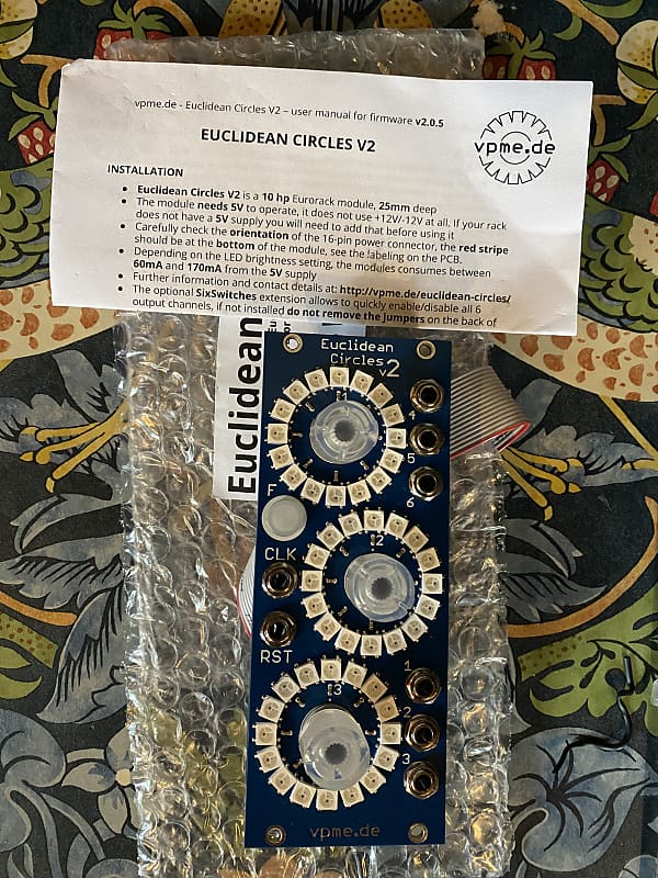 vpme.de EUCLIDEAN CIRCLES V2 EURORACK SEQUENCER MODULE 2022 Reverb