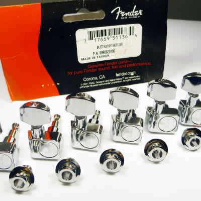 Genuine Fender American Standard Chrome Peg Keys Tuners / Tuning Machines image 3