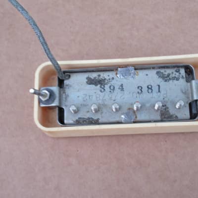 Vintage Gibson Les Paul Patent Stamped Mimi Humbucker Pickup With Cover & Ring image 3