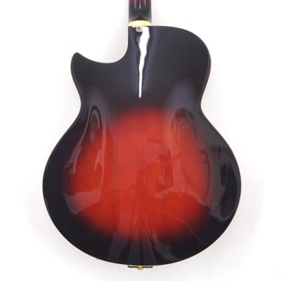 Conti Thinline Jazz Guitar [Peerless 'Equity Model' 2015] Deep Red Burst + Deluxe Mono Gig Bag image 4