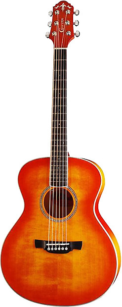 Crafter Castaway A/OS Acoustic Guitar Orange Burst - Priced to clear image 1