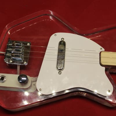 Loog Pro Lucite 3-Stringed Electric Guitar 2010s - Clear for sale