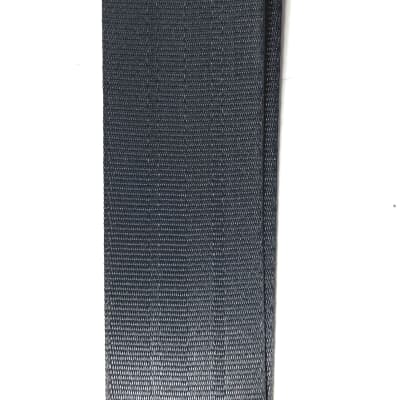 Souldier Banjo Strap Leather Ends Handmade Black Seatbelt Fabric image 3