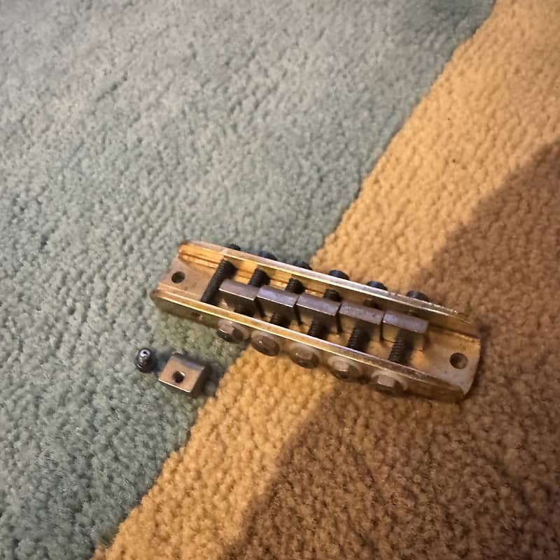 Alembic Stars Guitars Brass bridge [1 screw 1 washer 1 nut missing] image 1