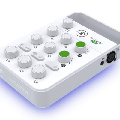 Mackie M Caster Live White Streaming Podcast Phone/USB Mixer+MC-150 Headphones image 9