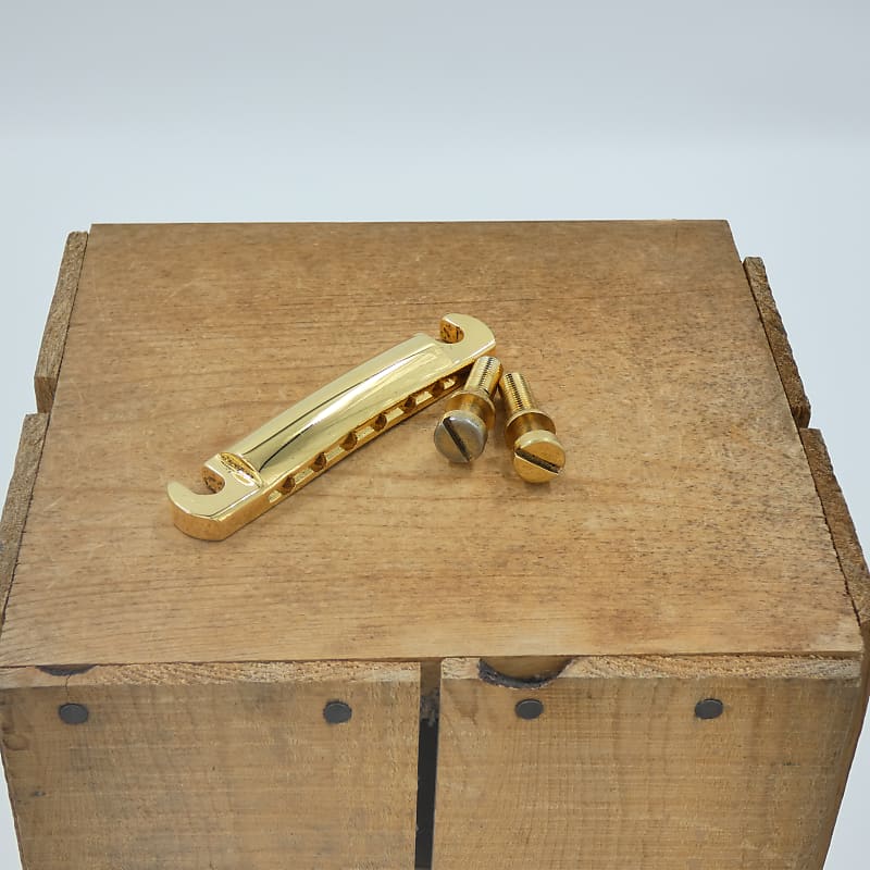 Gibson Stop Bar Stopbar Tailpiece w/ Studs Gold Reverb