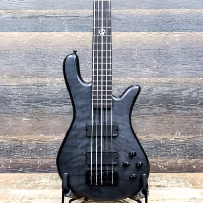 Spector NS Pulse II 5 Quilted Maple Top Black Stain Matte 5-String Electric Bass for sale