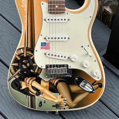 Fender Stratocaster "Bettie Page"  2005 - simply documented its a 1-off made by Pamelina of the Custom Shop for charity. for sale