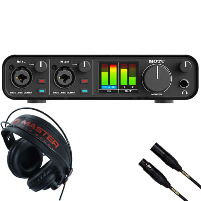 MOTU M2 192kHz 2-In / 2-Out USB-C Audio Interface w/ Mogami Gold Cable u0026  Headphones | Reverb