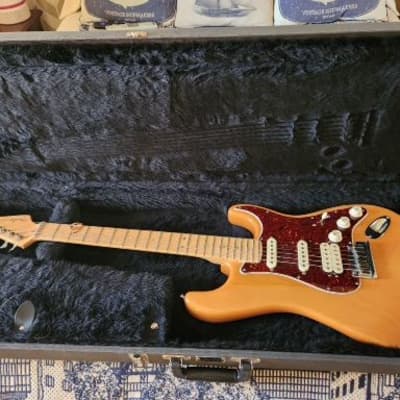 Fender American Deluxe Fat Stratocaster HSS with Maple Fretboard 2004 - 2010 - Amber for sale