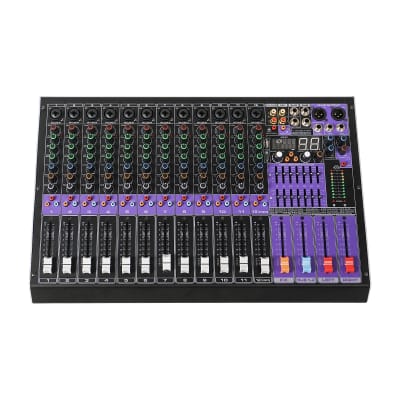 TRITON-TX1202 | 12-Channel Professional Audio Mixer with 99 DSP, USB MP3 Bluetooth, Dual 7-band EQ, 48V Phantom Power & Mute, Recording image 2