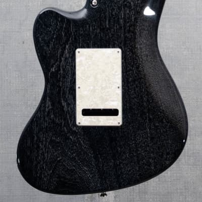 Used Tom Anderson Guitarworks Raven Superbird - Black w/ White Dog Hair image 2