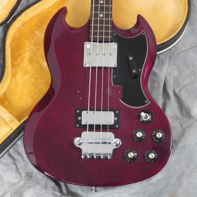 1970s Penco EB3 Gibson Style Bass - Cherry - MIJ Matsumoku EB-3- Original Case for sale