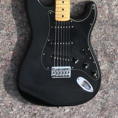 Fender Stratocaster Hardtail 1975 Black Maple Fingerboard image 1