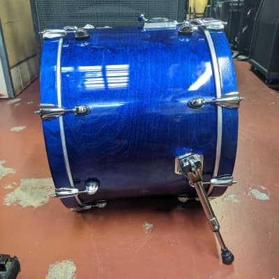 1990s Premier Made in England XPK Birch Shell Sapphire Blue 16 x 22" Bass Drum - Looks /Sounds Great image 7