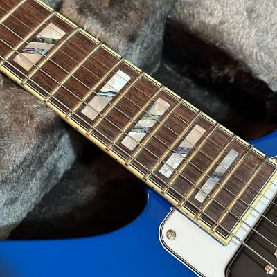 D'Angelico Deluxe Bedford SH Limited-Edition Prototype Semi-Hollow Electric Guitar Sapphire image 6