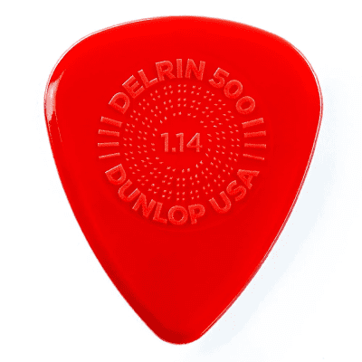 Dunlop 450P114 Prime Grip Delrin 500 1.14mm Guitar Picks (12-Pack)