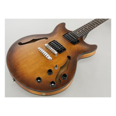Ibanez Artcore Series AM73B Hollow Body Electric Guitar, Rosewood Fretboard, Tobacco Flat image 6