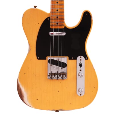Fender Custom Shop '52 Telecaster Relic, Faded Aged Nocaster Blonde Electric Guitar image 1