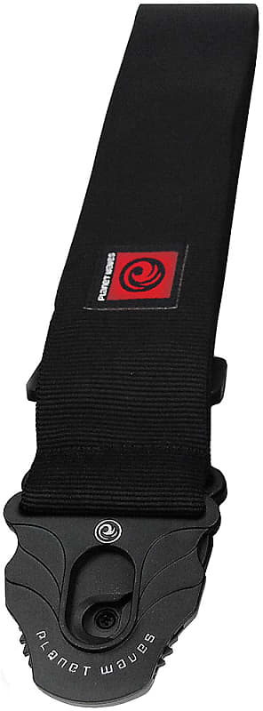 Planet Waves Planet Lock Guitar Strap 1-3/4 in Woven Straps  - Black image 1