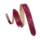 Levy's Leathers M12GSC-BRG 2" Wide Burgundy Chrome-Tan Leather Guitar Strap