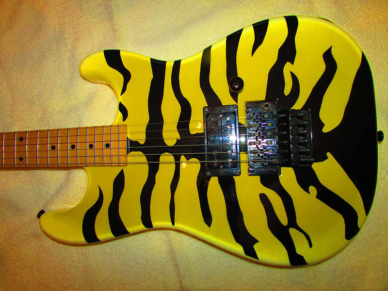 ESP M-1 George Lynch Tiger 1996 - Yellow Tiger MIJ | Reverb