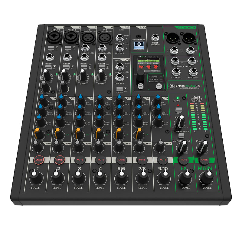 Mackie ProFX10v3+ 10 Channel Mixer Reverb