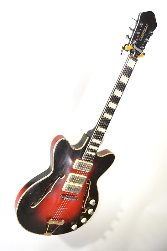 Orpheus / Orfeus Semi Hollow Electric Guitar Red Finish Pro Reverb