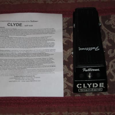 used with light player's wear (but mostly clean) 2008 Fulltone Clyde Standard Wah (BLACK) designed with NO external controls, + printout copy of Owner's Manual (NO box, NO original paperwork, NO sticker) for sale